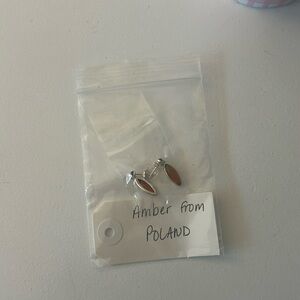 Amber earrings from Poland
